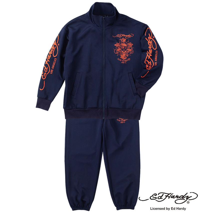 大きいサイズ メンズ Ed Hardy (エドハーディ) プリントジャージセット
                        