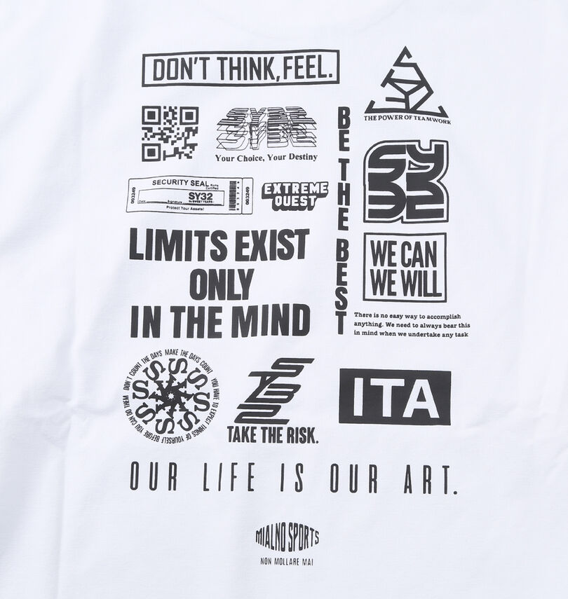 大きいサイズ メンズ SY32 by SWEET YEARS (エスワイサーティトゥバイスィートイヤーズ) マルチロゴ長袖Tシャツ
                        バックプリント