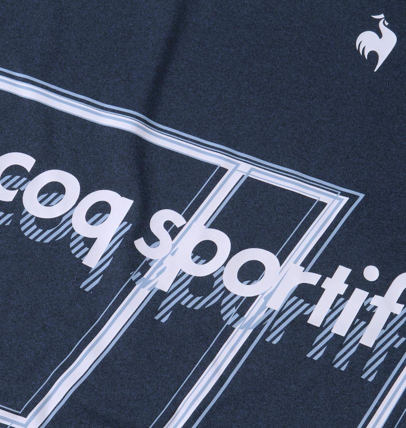 大きいサイズ メンズ LE COQ SPORTIF (ルコックスポルティフ) 杢スムースグラフィックプラクティス半袖Tシャツ プリント拡大