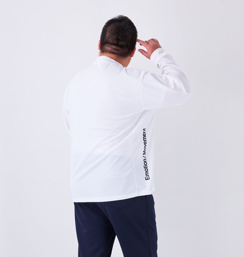 大きいサイズ メンズ MOVESPORT (ムーブスポーツ) ドライメッシュオーセンティックロゴ長袖Tシャツ