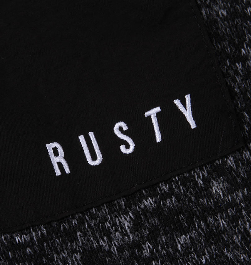 大きいサイズ メンズ RUSTY (ラスティ) ニットフリースフルジップパーカー 刺繍