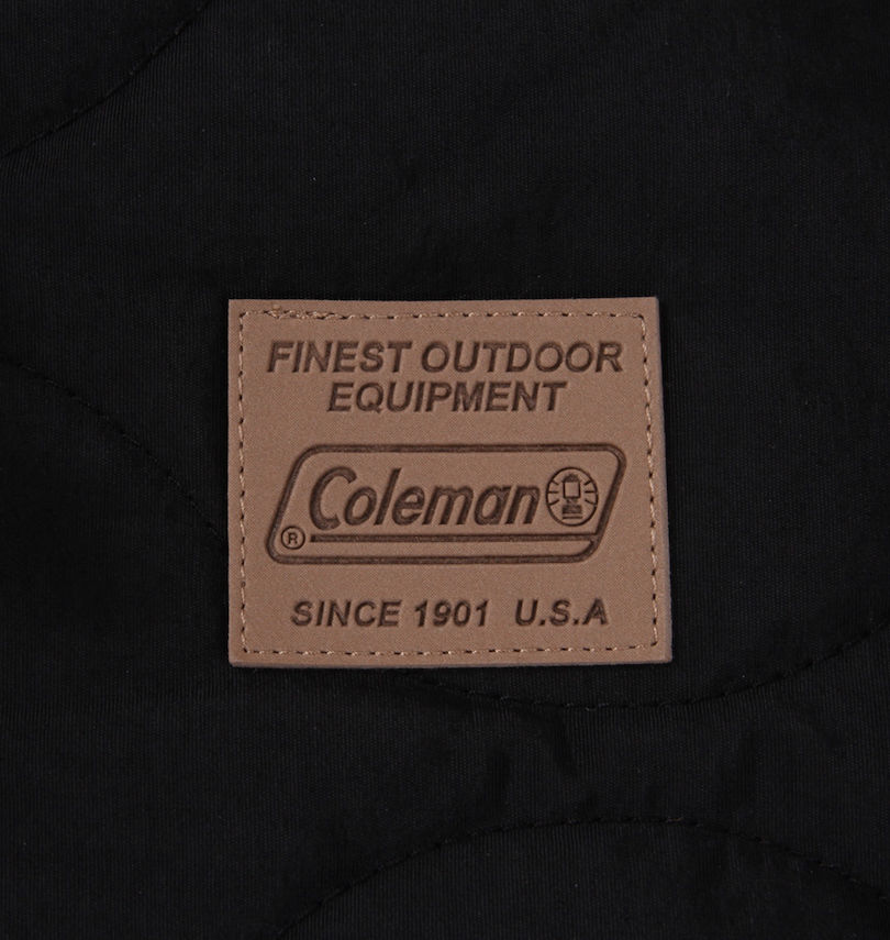 大きいサイズ メンズ Coleman (コールマン) フルダルナイロンリップキルトジャケット ワッペン