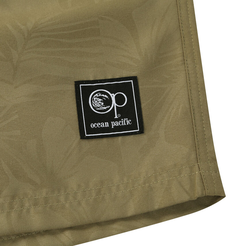 大きいサイズ メンズ OCEAN PACIFIC (オーシャンパシフィック) エンボスプリントサーフパンツ
                        裾ネームワッペン