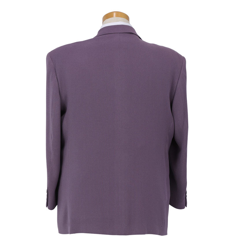 大きいサイズ メンズ  セミノッチダブル4ツ釦1ツ掛スーツ バックスタイル