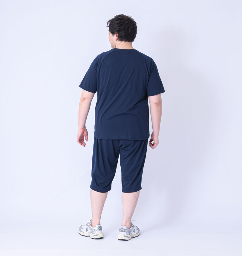 大きいサイズ メンズ PEANUTS (ピーナッツ) 天竺ラグラン半袖Tシャツ+ハーフパンツ
                        
