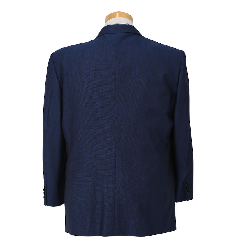 大きいサイズ メンズ  シングル3ツ釦チェンジポケットスーツ バックスタイル