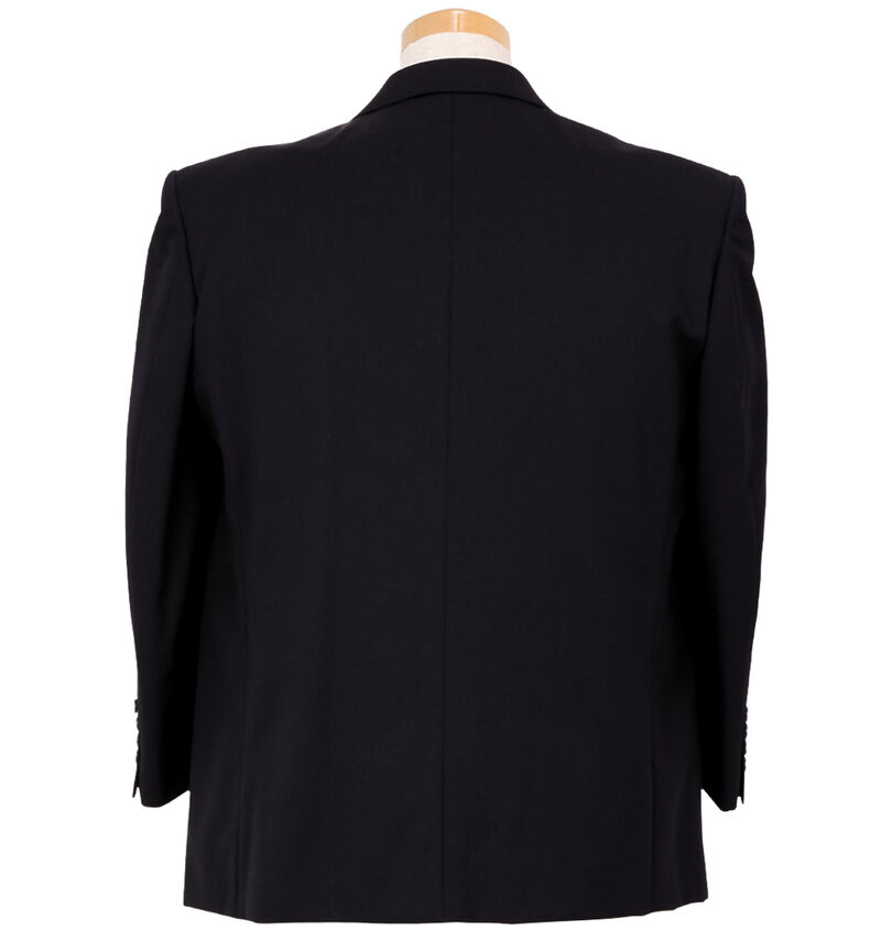 大きいサイズ メンズ  (マンチェス) シングル3ツ釦スーツ(2パンツ)
                        バックスタイル