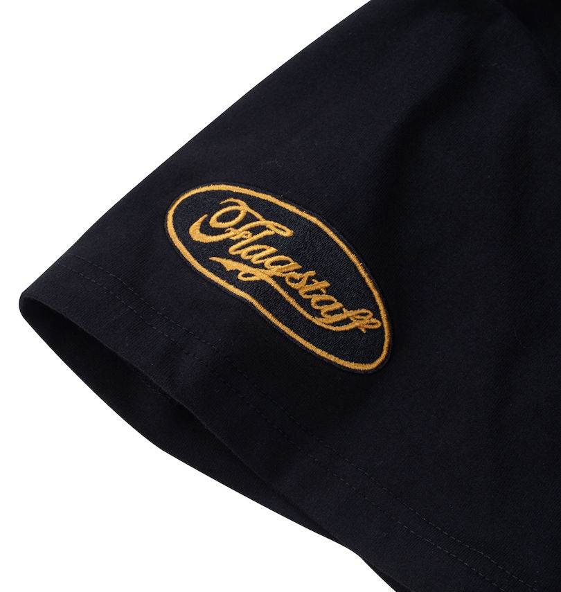 大きいサイズ メンズ FLAGSTAFF×PEANUTS (フラッグスタッフ) スヌーピーコラボ半袖ポロシャツ
                        袖