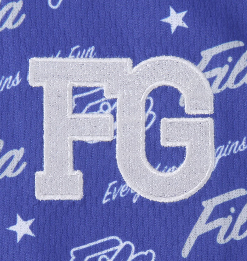 大きいサイズ メンズ FILA GOLF (フィラゴルフ) ロゴグラフィックプリントホリゾンタルカラー半袖シャツ 胸刺繍