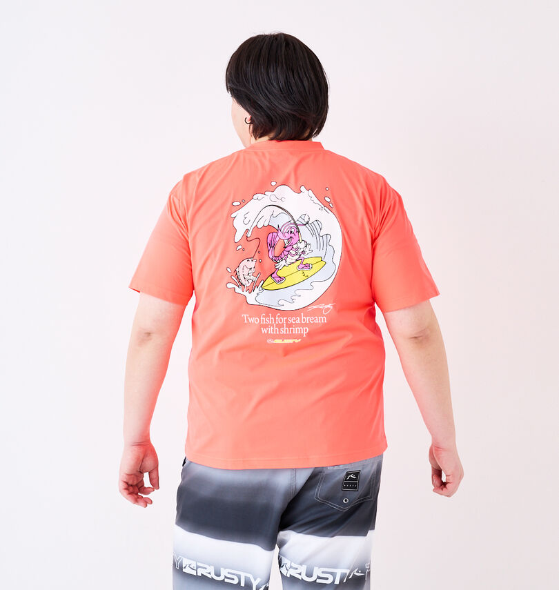 大きいサイズ メンズ RUSTY (ラスティ) PEARTEX UV半袖Tシャツ
                        身長：182cm/バスト：123cm/着用サイズ：3L