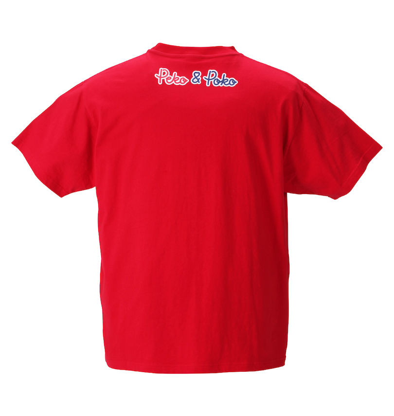 大きいサイズ メンズ PeKo&PoKo (ペコ アンド ポコ) プリント半袖Tシャツ バックスタイル