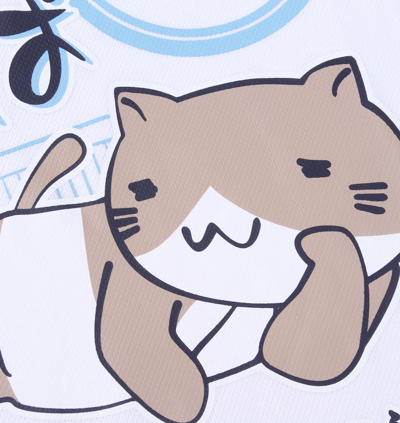 大きいサイズ メンズ NECOBUCHI-SAN (ネコブチサン) DRYハニカムメッシュ半袖Tシャツ
                        プリント拡大