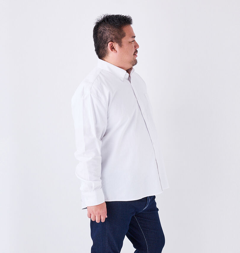 大きいサイズ メンズ Mc.S.P (エムシーエスピー) オーガニック100オックス長袖B.Dシャツ
                        