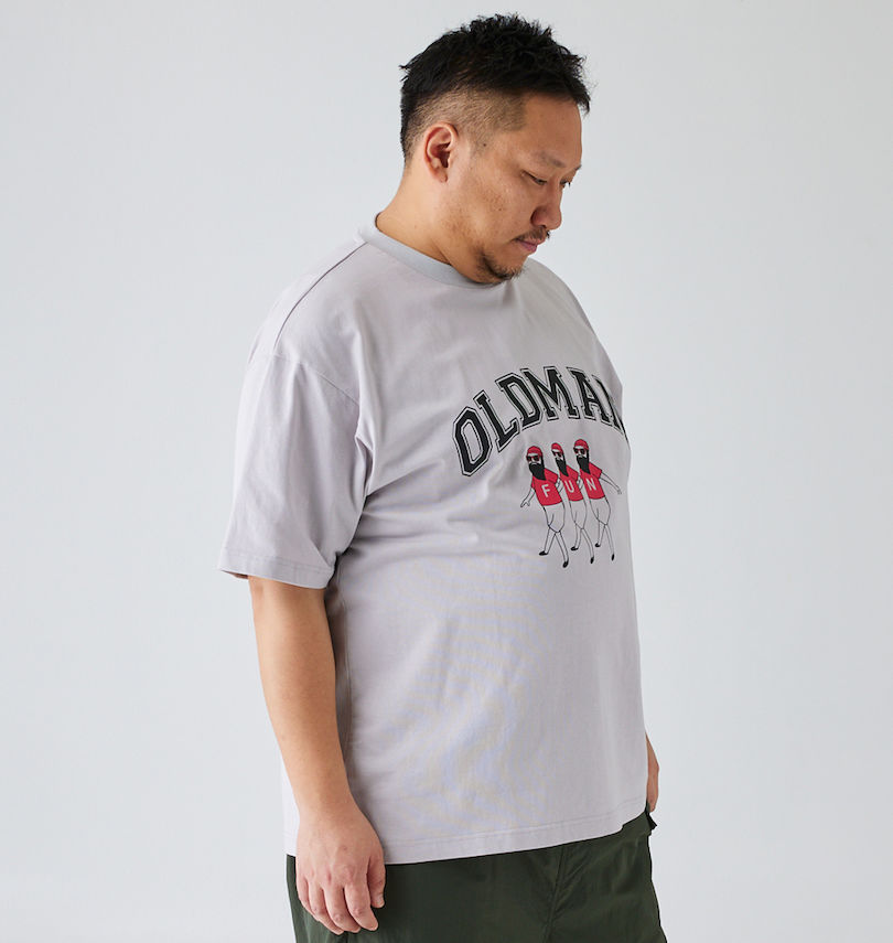 大きいサイズ メンズ FUN for modemdesign (ファン フォー モデムデザイン) オジサン両面プリント半袖Tシャツ 