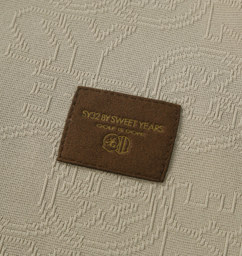 大きいサイズ メンズ SY32 by SWEET YEARS (エスワイサーティトゥバイスィートイヤーズゴルフ) ジャガード半袖ポロシャツ
                        ワッペン