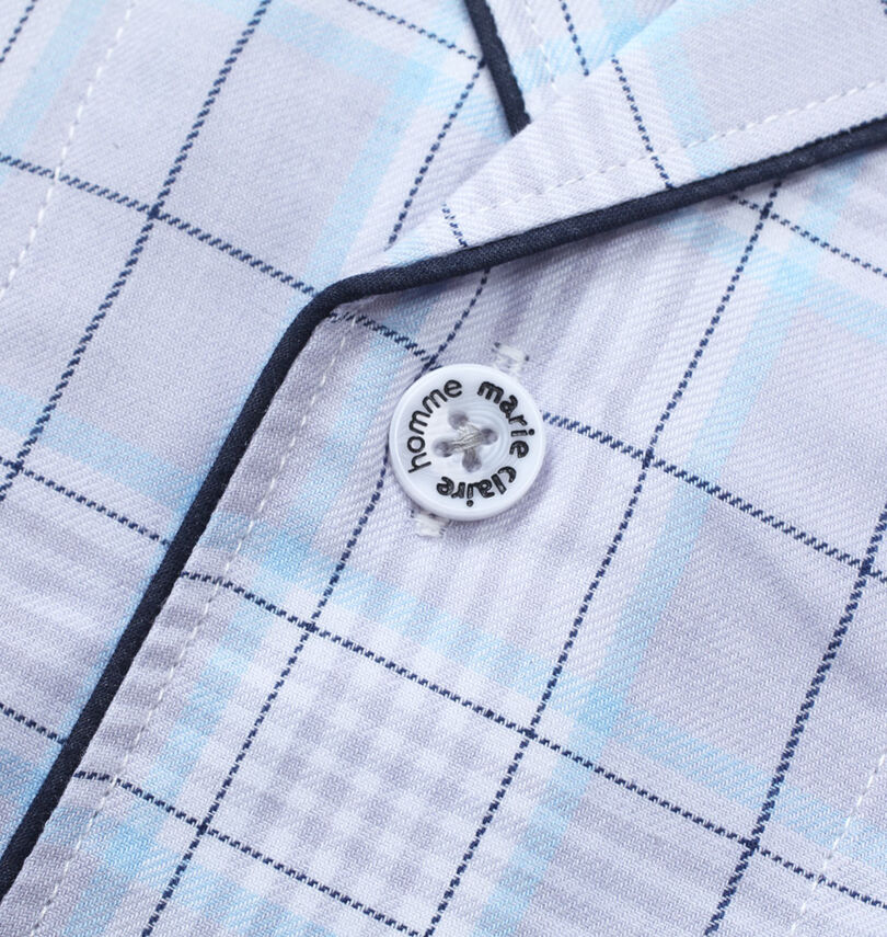 大きいサイズ メンズ marie claire homme (マリクレールオム) ツイルチェック長袖パジャマ
                        