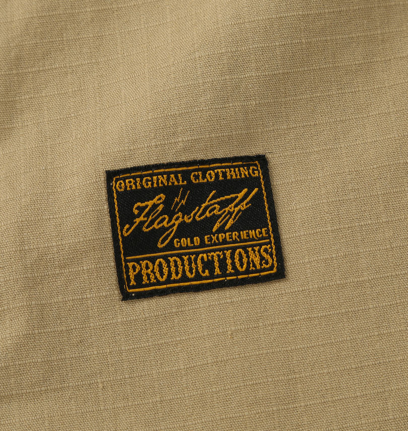 大きいサイズ メンズ FLAGSTAFF×PEANUTS (フラッグスタッフ) スヌーピーコラボリップストップ長袖シャツ
                        裾ピスネーム