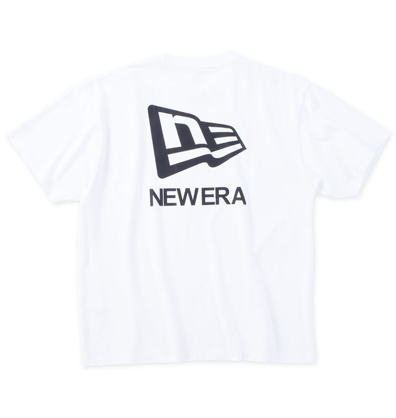 大きいサイズ メンズ NEW ERA (ニューエラ) フラッグ&ワードマーク半袖Tシャツ バックスタイル