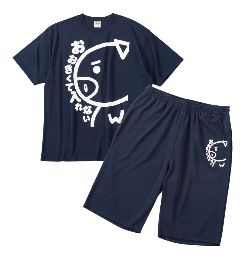 大きいサイズ メンズ 豊天 (ブーデン) おおきくて入れない美豚DRYハニカムメッシュ半袖Tシャツ+ハーフパンツ
                        