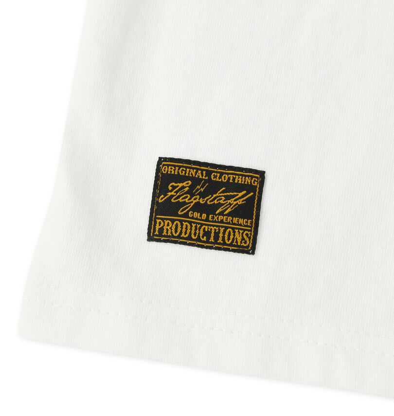 大きいサイズ メンズ FLAGSTAFF×PEANUTS (フラッグスタッフ) スヌーピーコラボ半袖Tシャツ
                        裾ワッペン