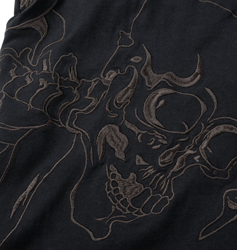 大きいサイズ メンズ 絡繰魂 (カラクリタマシイ) 刺繍半袖Tシャツ