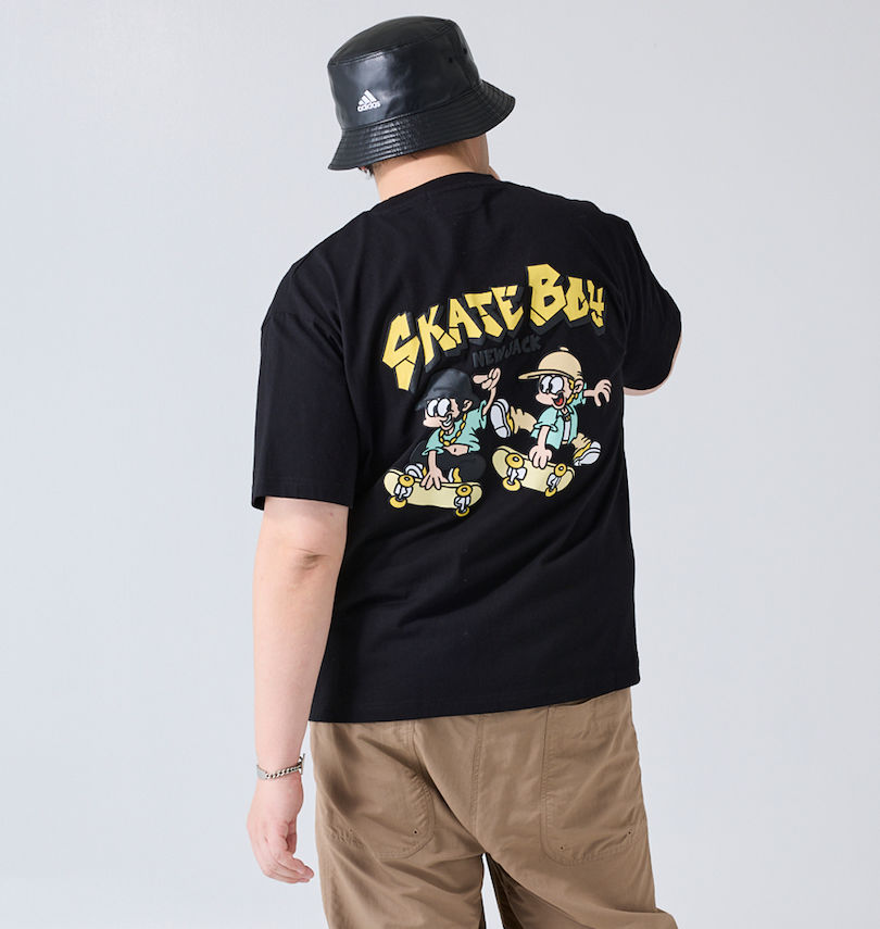 大きいサイズ メンズ ATC×NEW JACK (エーティーシー×ニュージャック) スケートボード柄天竺半袖Tシャツ
                        身長：182cm/バスト：123cm/着用サイズ：3L