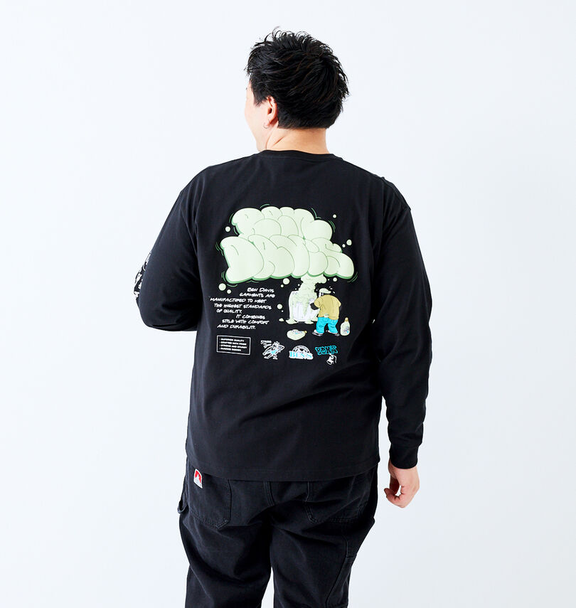 大きいサイズ メンズ BEN DAVIS (ベン デイビス) バブルプリント長袖Tシャツ
身長:182cm/バスト:123cm/着用サイズ:3L