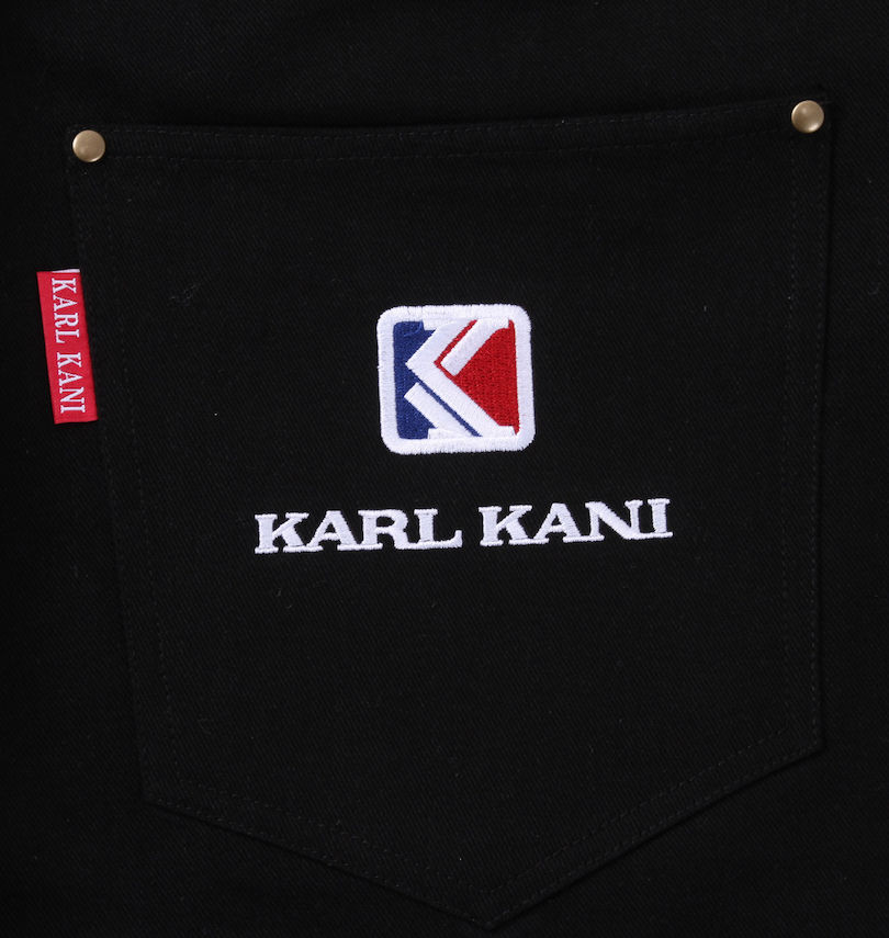 大きいサイズ メンズ KARL KANI (カール カナイ) デニムハーフパンツ バックポケット