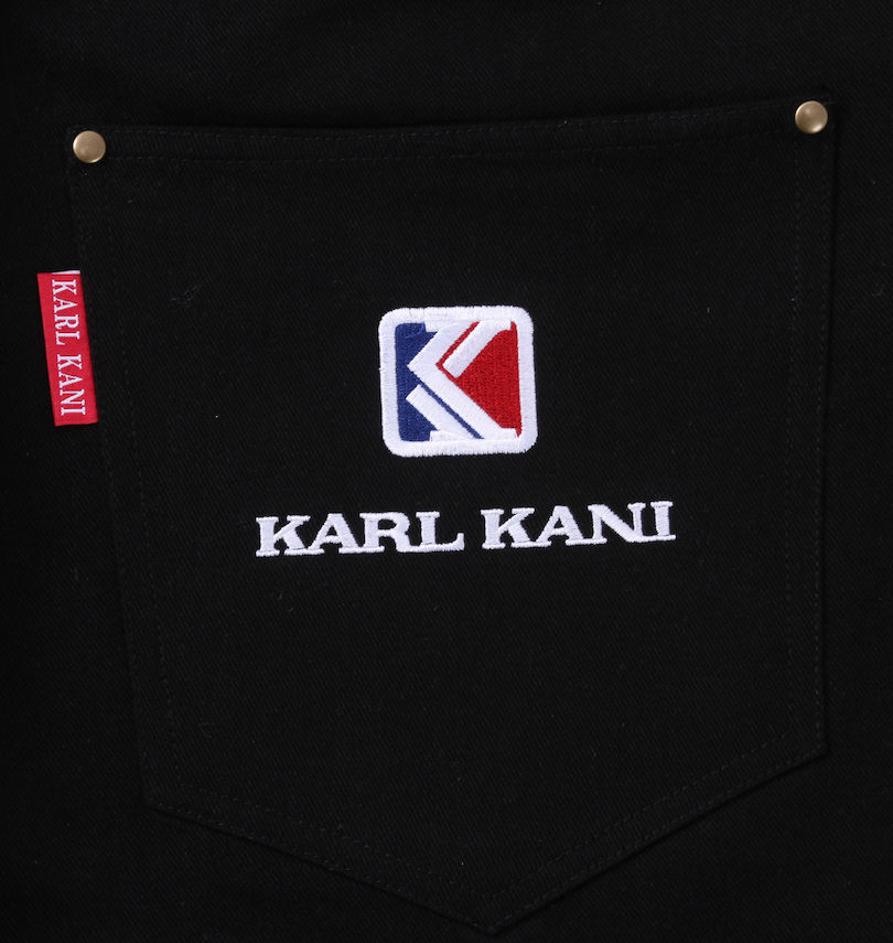 大きいサイズ メンズ KARL KANI (カール カナイ) デニムハーフパンツ
                        バックポケット