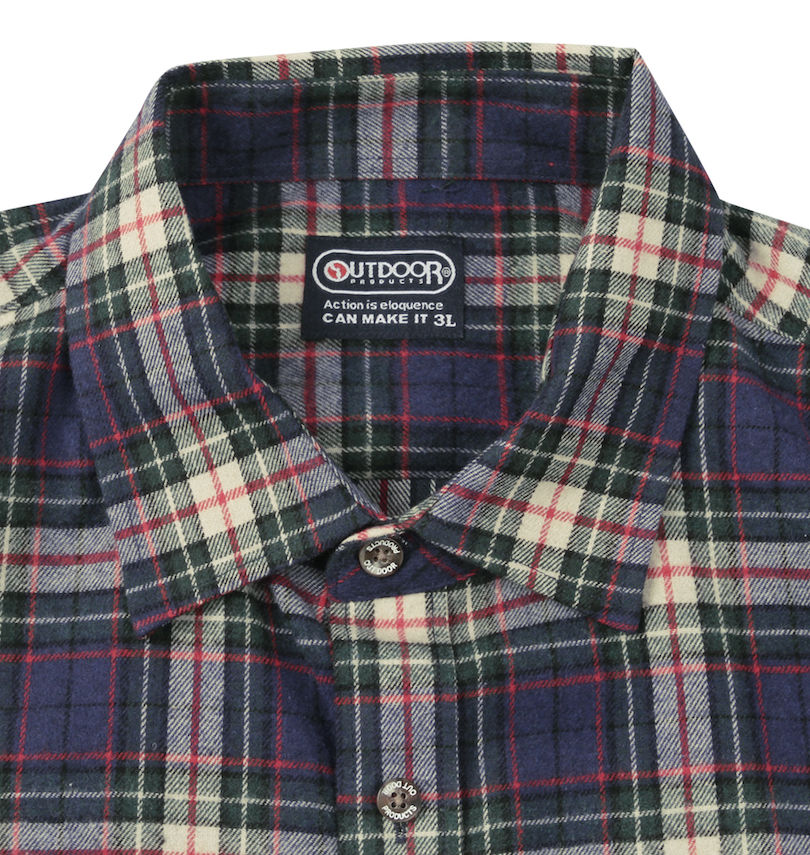 大きいサイズ メンズ OUTDOOR PRODUCTS (アウトドア プロダクツ) ビエラチェック長袖シャツ
                        