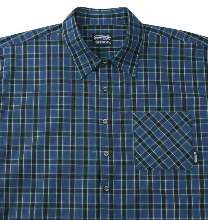 大きいサイズ メンズ OUTDOOR PRODUCTS (アウトドア プロダクツ) チェック半袖シャツ
                        