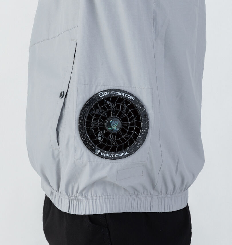 大きいサイズ メンズ GLADIATOR (グラディエーター) VOLTCOOL日傘遮熱ベストペルチェセット
                        サイドファン