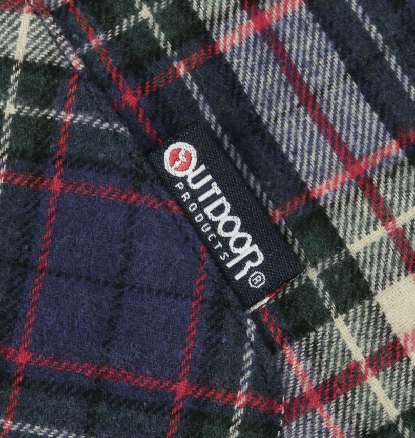 大きいサイズ メンズ OUTDOOR PRODUCTS (アウトドア プロダクツ) ビエラチェック長袖シャツ
                        ポケットピスネーム