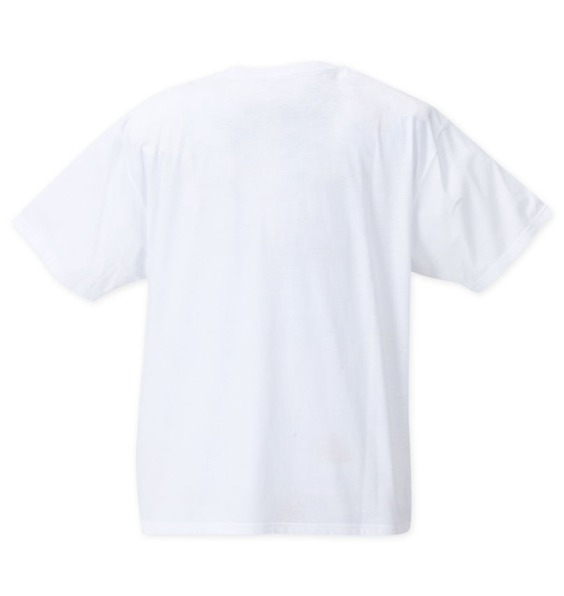 大きいサイズ メンズ launching pad (ランチングパッド) 針抜きストライプ半袖フルジップパーカー+半袖Tシャツ バックスタイル