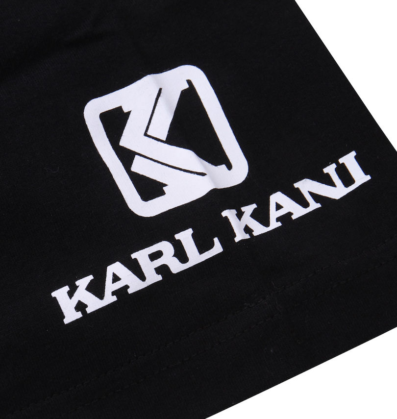 大きいサイズ メンズ KARL KANI (カール カナイ) 天竺切替半袖Tシャツ 左袖プリント