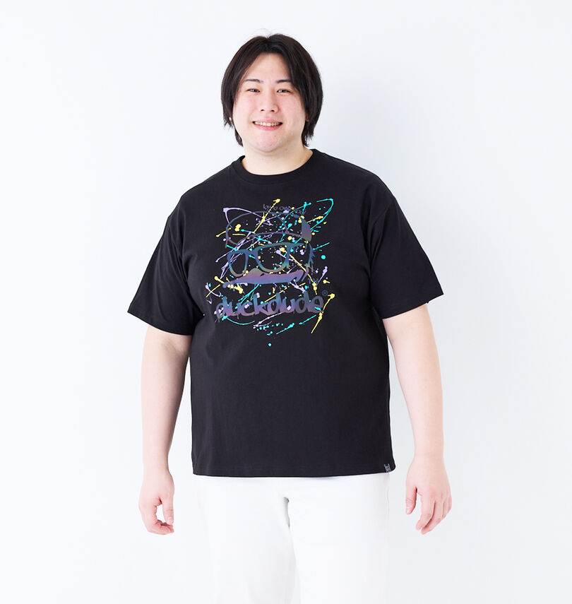 大きいサイズ メンズ b-one-soul (ビーワンソウル) DUCK DUDEリフレクターフェイス半袖Tシャツ
身長:182cm/バスト:123cm/着用サイズ:3L