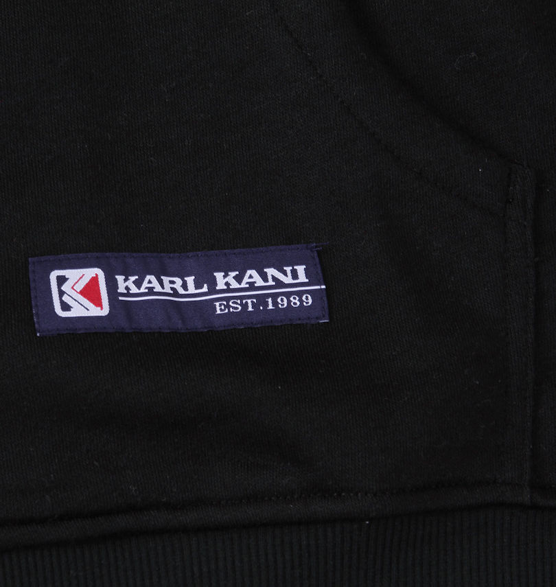 大きいサイズ メンズ KARL KANI (カール カナイ) 裏毛フルジップパーカー サイドポケットピスネーム
