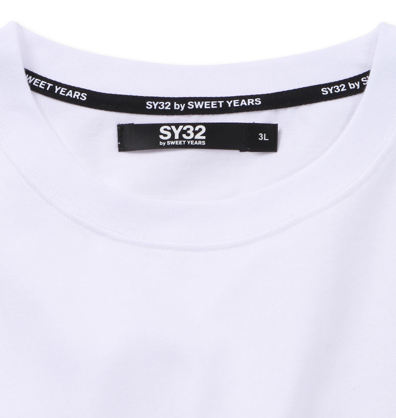 大きいサイズ メンズ SY32 by SWEET YEARS (エスワイサーティトゥバイスィートイヤーズ) エクストリームロゴ半袖Tシャツ 襟裏消臭テープ