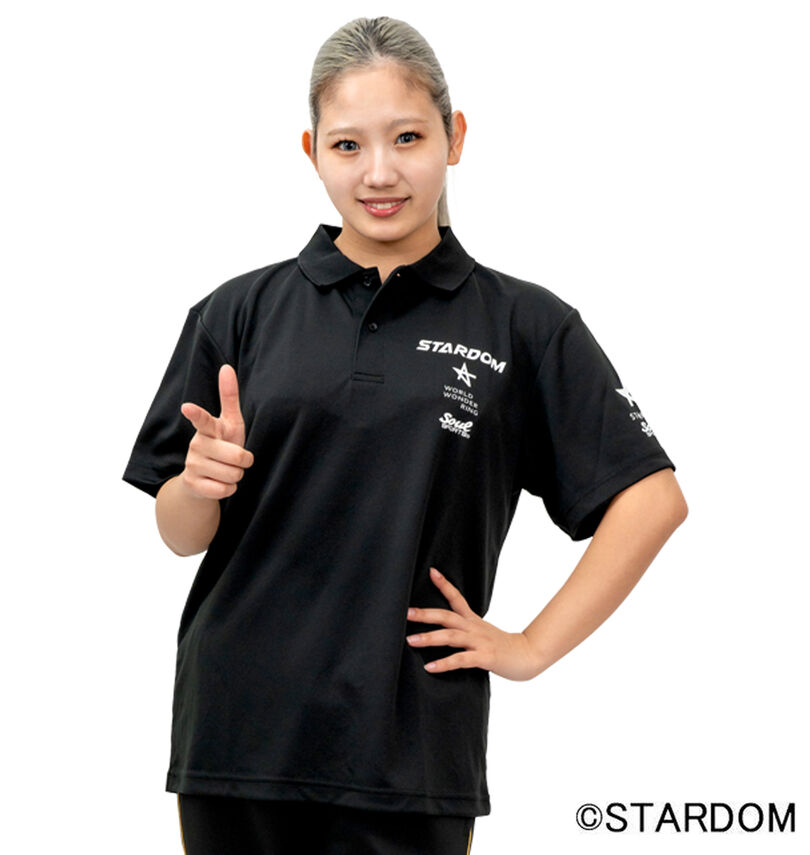 大きいサイズ メンズ STARDOM×SOUL SPORTS (スターダム×ソウルスポーツ) レフェリー半袖ポロシャツ
