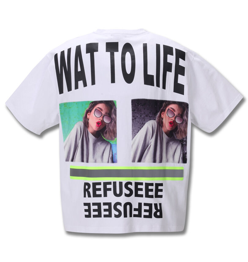 大きいサイズ メンズ in the attic (インジアティック) ガールズフォト半袖Tシャツ
バックスタイル