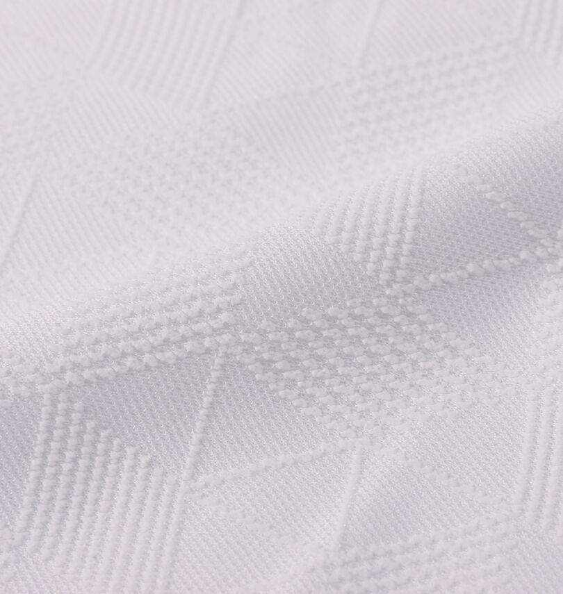 大きいサイズ メンズ LE COQ SPORTIF GOLF (ルコックスポルティフ　ゴルフ) トライアングルジャガード半袖シャツ
                        生地拡大