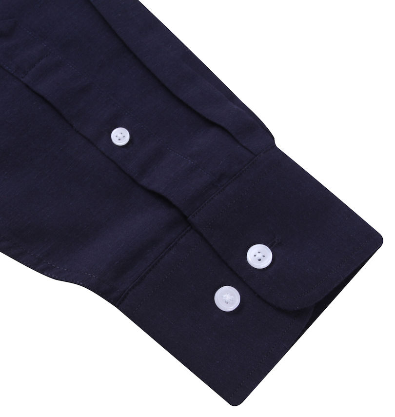 大きいサイズ メンズ Mc.S.P (エムシーエスピー) 麻混ハイブリットB.D長袖シャツ
                        袖口アジャストボタン