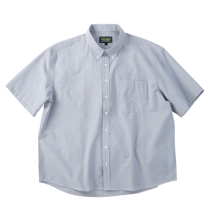 大きいサイズ メンズ Mc.S.P (エムシーエスピー) 吸汗速乾TCシアサッカーB.D半袖シャツ
                        