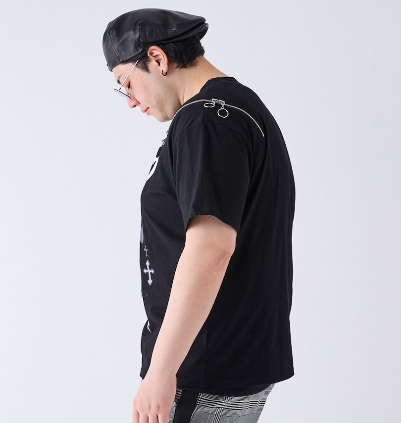 大きいサイズ メンズ PSYCHO NATION (サイコネーション) サイコ×寝田ルネ デビル半袖Tシャツ
                        