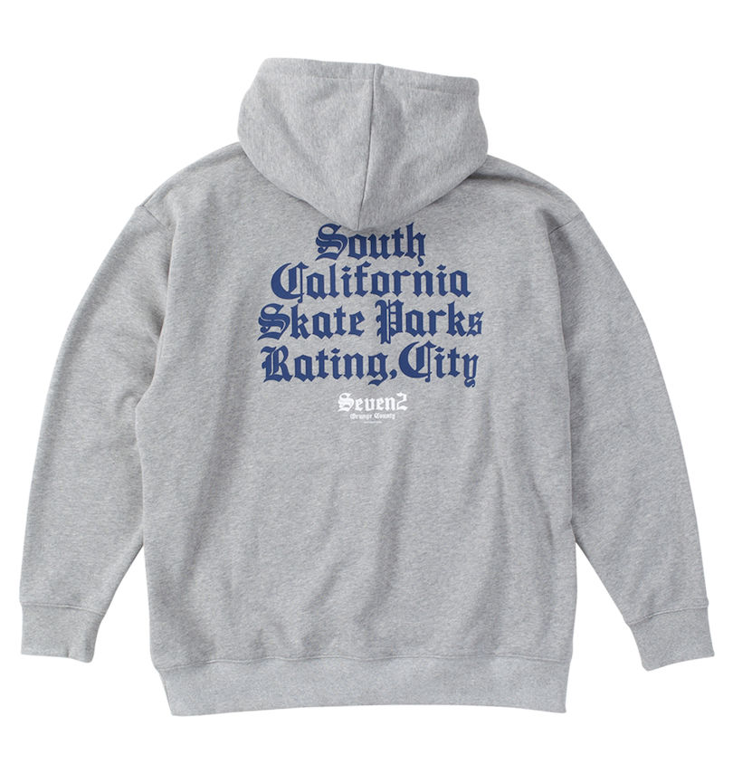 大きいサイズ メンズ SEVEN2 (セブンツー) 裏毛フルジップパーカー
バックスタイル