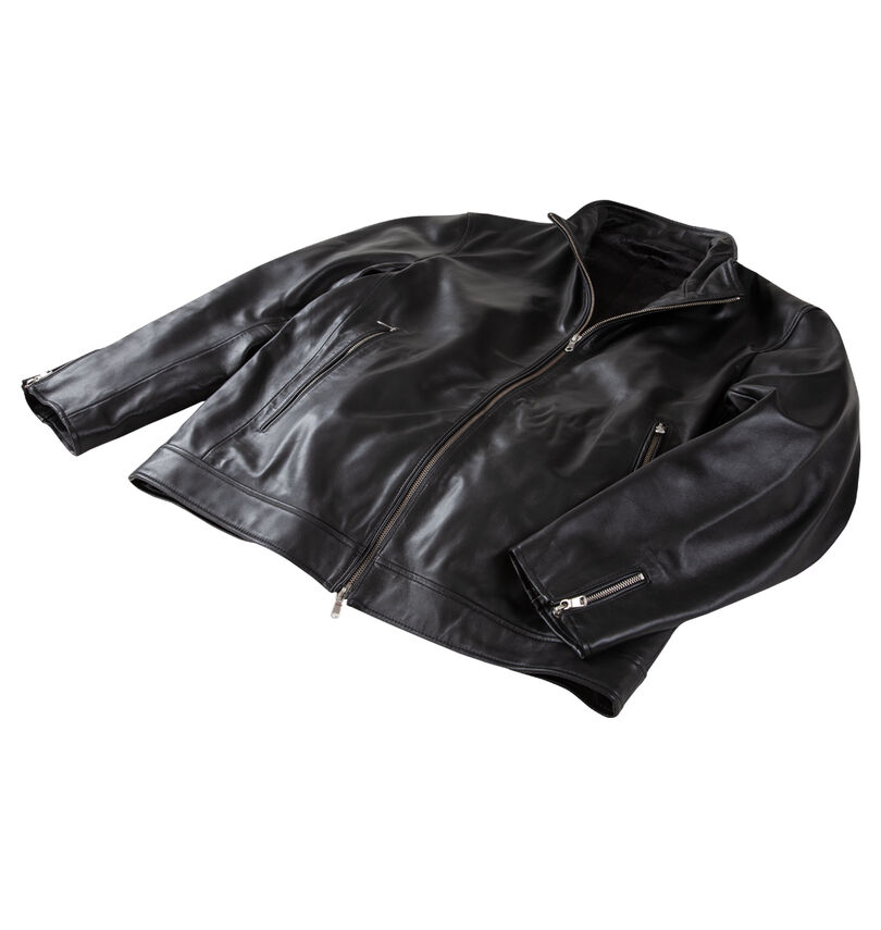 大きいサイズ メンズ TETE HOMME (テットオム) スタンドカラーレザーブルゾン