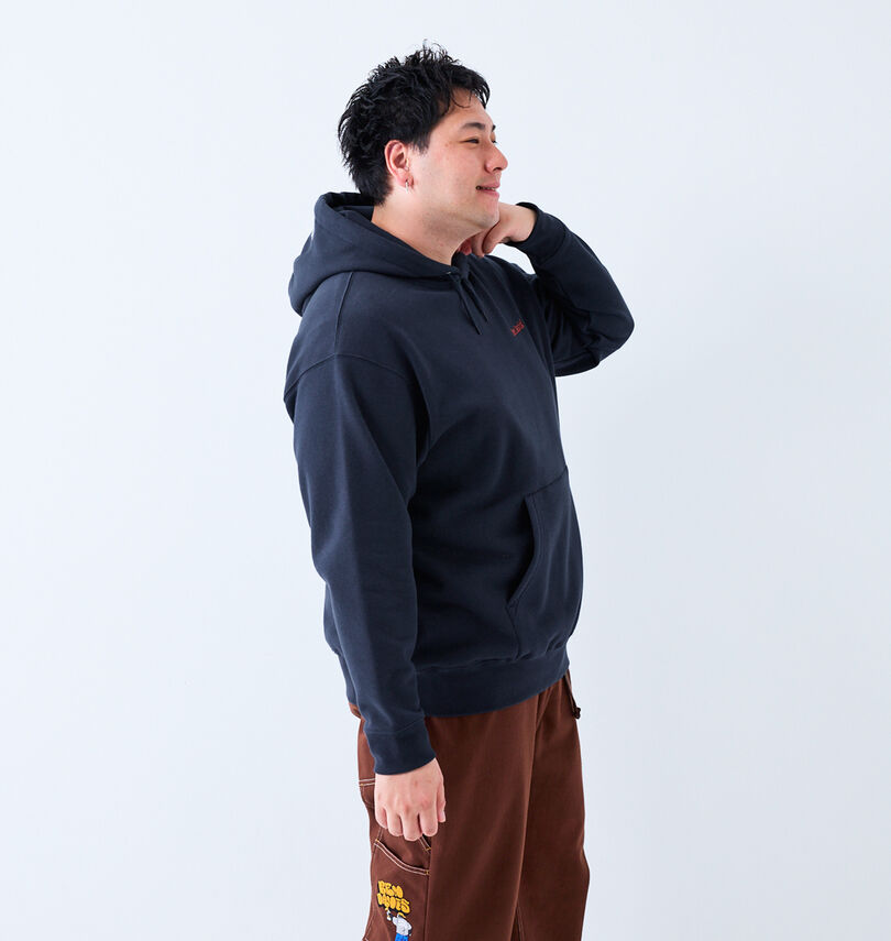 大きいサイズ メンズ BEN DAVIS (ベン デイビス) レーベル刺繍プルパーカー
                        