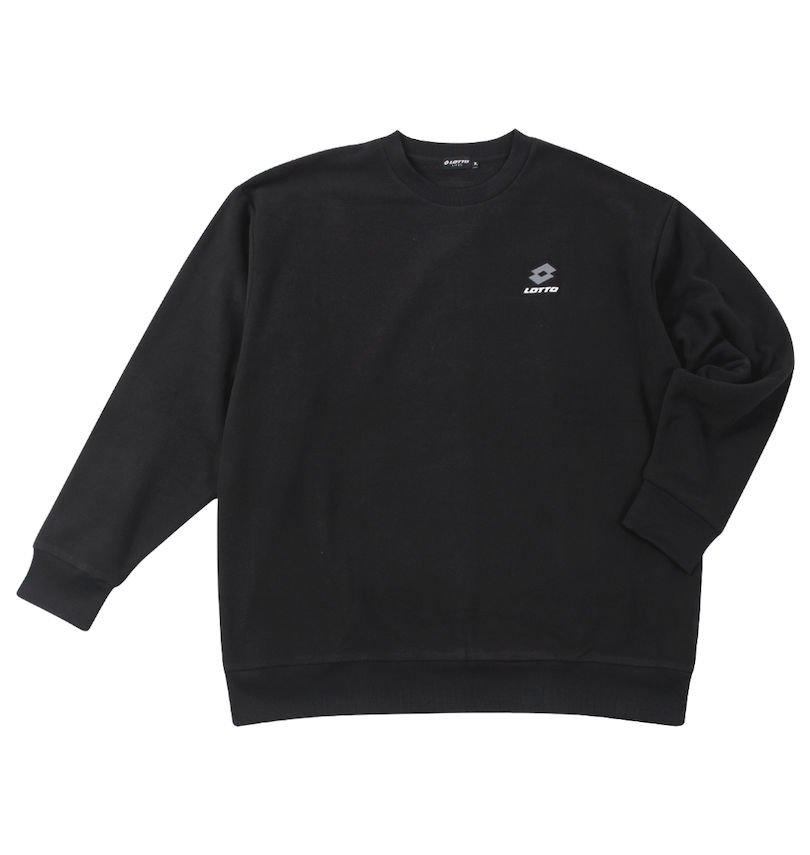 大きいサイズ メンズ LOTTO (ロット) メッシュ起毛裏フリースクルートレーナー
                        