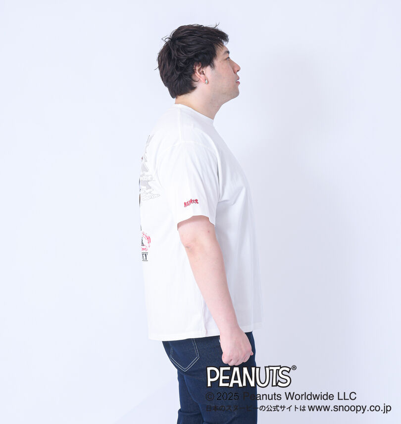 大きいサイズ メンズ 絡繰魂×PEANUTS (カラクリタマシイ×ピーナッツ) スヌーピーコラボ半袖Tシャツ
                        