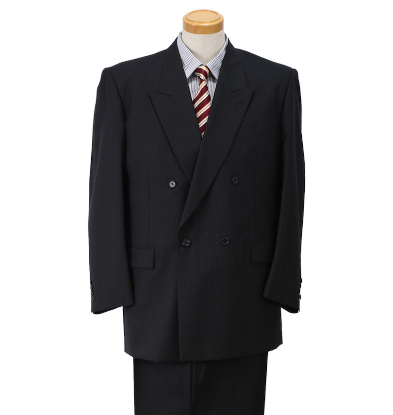 大きいサイズ メンズ  ダブル4ツ釦1ツ掛スーツ(2パンツ) 